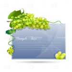 Blue Coloured Card Background with Grapes and Sample Text